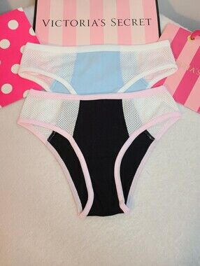 VS PINK 2pk Soft Cotton Sport Mesh Classic Cheeky Panties Size Sm